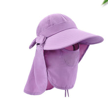 Load image into Gallery viewer, Sun Hats For Women Summer Sun Visor Hat With Big Heads Wide Brim Beach Hat Omnibearing UV Female Caps Face Neck Protection