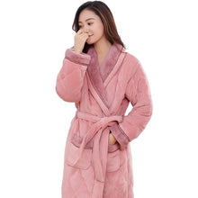 Load image into Gallery viewer, Nightgown Women's Flannel Quilted Long Tethered Pajamas