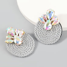 Load image into Gallery viewer, Polyester Stretch Thread Woven Round Earrings