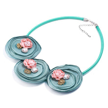 Load image into Gallery viewer, Necklace New Fashion Handmade Fabric Flower Necklace Flower Necklace
