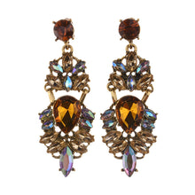 Load image into Gallery viewer, Fashion Exaggerated Earrings Retro Alloy Trend Earrings Geometric Diamond Long Earrings