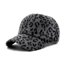 Load image into Gallery viewer, European And American New Baseball Cap Female Leopard Fluff