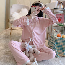 Load image into Gallery viewer, Pajamas Women's Long-sleeved Spring And Autumn Thin Style Net Red Cotton