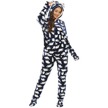 Load image into Gallery viewer, Animal Print One-piece With Foot Cover Pajamas And Home Wear