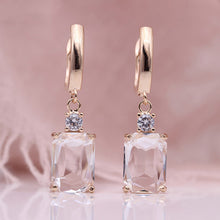 Load image into Gallery viewer, Square Long Earrings Women Natural Zirconium Earrings Earrings