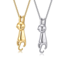Load image into Gallery viewer, Cat Necklace Pendant Titanium Steel Necklace Peeping Cat