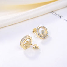 Load image into Gallery viewer, Sterling Silver White Diamond Earrings Removable Cartoon Bear Earrings Korean Simple Style Vacuum Earrings