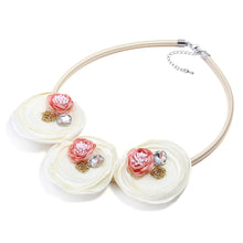 Load image into Gallery viewer, Necklace New Fashion Handmade Fabric Flower Necklace Flower Necklace