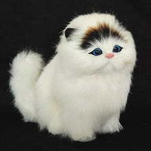 Load image into Gallery viewer, Real hair Electronic Pets Cats Dolls Simulation animal cat toy meowth children's cute pet plush toys model ornaments Xtmas gift