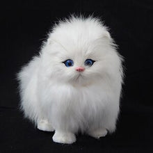 Load image into Gallery viewer, Real hair Electronic Pets Cats Dolls Simulation animal cat toy meowth children's cute pet plush toys model ornaments Xtmas gift