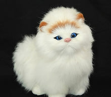 Load image into Gallery viewer, Real hair Electronic Pets Cats Dolls Simulation animal cat toy meowth children's cute pet plush toys model ornaments Xtmas gift