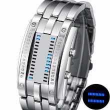Load image into Gallery viewer, Fashion Couple Watch Men Women Luxury Watch Lovers Stainless Steel Clock LED Date Bracelet Watch Binary Wristwatch Sport Watches