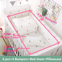 Load image into Gallery viewer, 6pcs/set Blue Universe Design Crib Bedding Set Cotton Toddler Baby Bed Linens Include Baby Cot Bumpers Bed Sheet Pillowcase