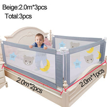 Load image into Gallery viewer, Children's bed barrier fence safety guardrail security foldable baby home playpen on bed fencing gate crib adjustable kids rails