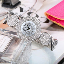 Load image into Gallery viewer, MISSFOX New Arrival Full Diamond Decorated Round Watch Cute Women Wrist Watch Ladies Gold Quartz Wristwatch For Christmas Gift