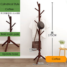 Load image into Gallery viewer, Original Pine Wood Hanger Floor Standing Coat Rack Clothes Hanger Stand Floor Multi-function Rack Bedroom Storage Organizer