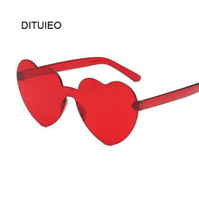 Load image into Gallery viewer, Love Heart Sunglasses Women Brand Designer New Fashion Cute Sexy Retro Cat Eye Vintage Cheap Sun Glasses Red Female