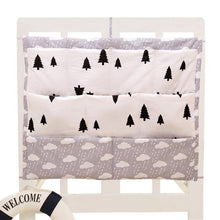 Load image into Gallery viewer, Bed Hanging Storage Bag Baby Cot Bed Brand Baby Cotton Crib Organizer 50*60cm Toy Diaper Pocket for Crib Bedding Set