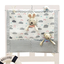 Load image into Gallery viewer, Bed Hanging Storage Bag Baby Cot Bed Brand Baby Cotton Crib Organizer 50*60cm Toy Diaper Pocket for Crib Bedding Set
