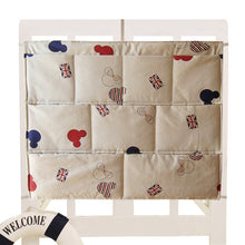 Load image into Gallery viewer, Bed Hanging Storage Bag Baby Cot Bed Brand Baby Cotton Crib Organizer 50*60cm Toy Diaper Pocket for Crib Bedding Set