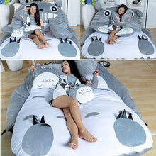 Load image into Gallery viewer, Folding Lazy Sofa Bed Adult Velvet Soft Super Warm Cartoon Cute Thicken Bed For Girls Child Beds With Pillow Bedroom Furniture