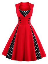 Load image into Gallery viewer, S-4XL Women Robe Retro Vintage Dress 50s 60s Rockabilly Dot Swing Pin Up Summer Party Dresses Elegant Tunic Vestidos Casual