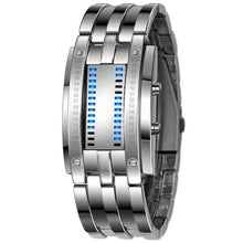 Load image into Gallery viewer, Watch Men's Future Technology Binary Hot Sale Black Stainless Steel Date Digital LED Bracelet Sport Women Watches