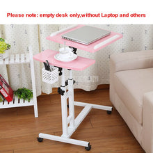 Load image into Gallery viewer, Mini Mordern Design Bed Side Table Desktop Adjustable Height Liftable For Laptop Desk Notebook Stand Tray With Wheel Movable