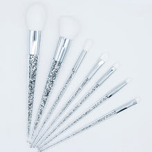 Load image into Gallery viewer, New 7pcs Sliver Diamond Unicorn Crystal Makeup Brushes Set Foundation Blending Powder Eye Face Brush Makeup Tool Kit maquillaje