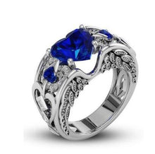Load image into Gallery viewer, Charm Multicolor 925 Sterling Silver Princess Heart Zircon Engagement Rings for Women Anel Austrian Crystals Jewelry Top Quality