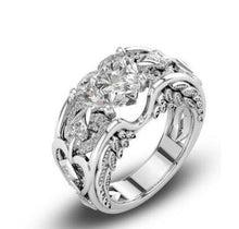 Load image into Gallery viewer, Charm Multicolor 925 Sterling Silver Princess Heart Zircon Engagement Rings for Women Anel Austrian Crystals Jewelry Top Quality