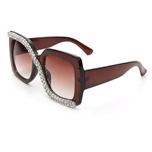 Load image into Gallery viewer, Square Rhinestone Sunglasses Women 2020 Luxury Vintage Oversized Sunglasses Unique One Piece Diamond Glasses Shades gafas de sol