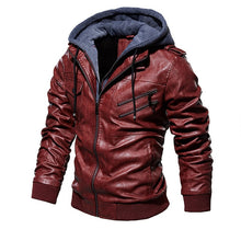Load image into Gallery viewer, Mens Leather Jackets 2020 Winter New Casual Motorcycle PU Jacket Biker Leather Coats European Windbreaker Genuine Leather Jacket