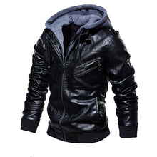 Load image into Gallery viewer, Mens Leather Jackets 2020 Winter New Casual Motorcycle PU Jacket Biker Leather Coats European Windbreaker Genuine Leather Jacket