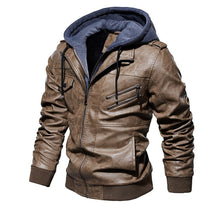 Load image into Gallery viewer, Mens Leather Jackets 2020 Winter New Casual Motorcycle PU Jacket Biker Leather Coats European Windbreaker Genuine Leather Jacket