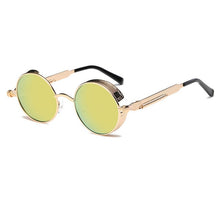 Load image into Gallery viewer, Metal Round Steampunk Sunglasses Men Women Fashion Glasses Brand Designer Retro Frame Vintage Sunglasses High Quality UV400