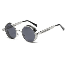 Load image into Gallery viewer, Metal Round Steampunk Sunglasses Men Women Fashion Glasses Brand Designer Retro Frame Vintage Sunglasses High Quality UV400