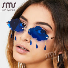 Load image into Gallery viewer, Fashion Rimless Sunglasses Women 2020 Vintage Clouds Tassel Steampunk Sunglasses Men Frameless Punk Glasses Shades UV400 Oculos