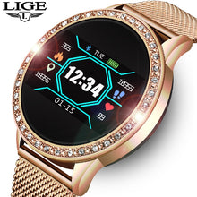 Load image into Gallery viewer, LIGE Ladies Smart Watch Women Blood Pressure Heart Rate Monitor Fitness tracker Sport Smart Band Alarm clock reminder Smartwatch