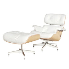 Load image into Gallery viewer, Furgle Mid-Century Lounge Chair&Ottoman Premium Quality Real Leather wood Reproduction Style Sofa for Living/Dining Room Bedroom