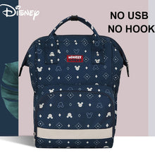 Load image into Gallery viewer, Disney Mickey USB Diaper Bag Organizer Baby Bag Backpack Nappy Bag Large Capacity Mommy Bag For Stroller Black New Design 2020