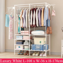 Load image into Gallery viewer, Simple Fashion Coat Rack Large Capacity Bedroom Wardrobe Closet Clothes Hanger Mutifunctional Storage Organizer Floor Shelf