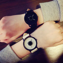 Load image into Gallery viewer, Hot Simple Fashion Korean Lovers Couple Quartz Watch Leather Clock Men Women Wristwatches Personality Student Watches Casua TC21