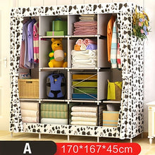 Load image into Gallery viewer, On Sale Modern Simple Wardrobe Fabric Folding Cloth Storage Cabinet DIY Assembly Easy Install Reinforcement Wardrobe Closet