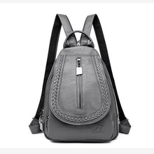 Load image into Gallery viewer, Women Leather Backpacks Zipper Female Chest Bag Sac a Dos Travel Back Pack Ladies Bagpack Mochilas School Bags For Teenage Girls