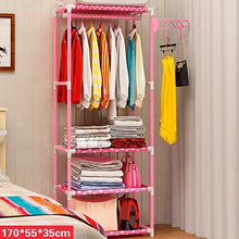 Load image into Gallery viewer, On Sale Modern Simple Wardrobe Fabric Folding Cloth Storage Cabinet DIY Assembly Easy Install Reinforcement Wardrobe Closet