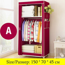 Load image into Gallery viewer, On Sale Modern Simple Wardrobe Fabric Folding Cloth Storage Cabinet DIY Assembly Easy Install Reinforcement Wardrobe Closet