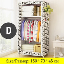 Load image into Gallery viewer, On Sale Modern Simple Wardrobe Fabric Folding Cloth Storage Cabinet DIY Assembly Easy Install Reinforcement Wardrobe Closet