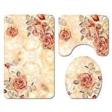 Load image into Gallery viewer, Bathroom Carpet Rug Bath Mat and Shower Curtain Set Bathroom Toilet Rug Bath Mats Home Decor Shower Floor Foot Rug Bathroom Mats