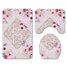 Load image into Gallery viewer, Bathroom Carpet Rug Bath Mat and Shower Curtain Set Bathroom Toilet Rug Bath Mats Home Decor Shower Floor Foot Rug Bathroom Mats